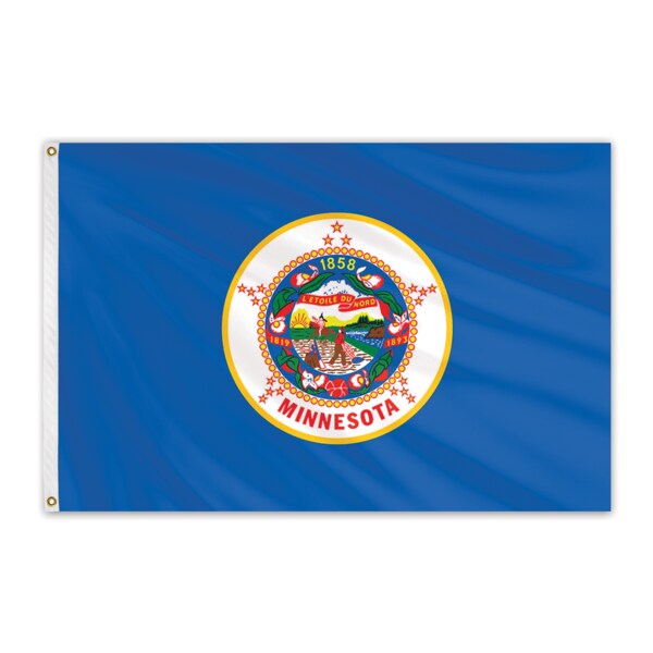 Global Flags Unlimited Minnesota Outdoor Nylon Flag 12"x18" 200362 - main